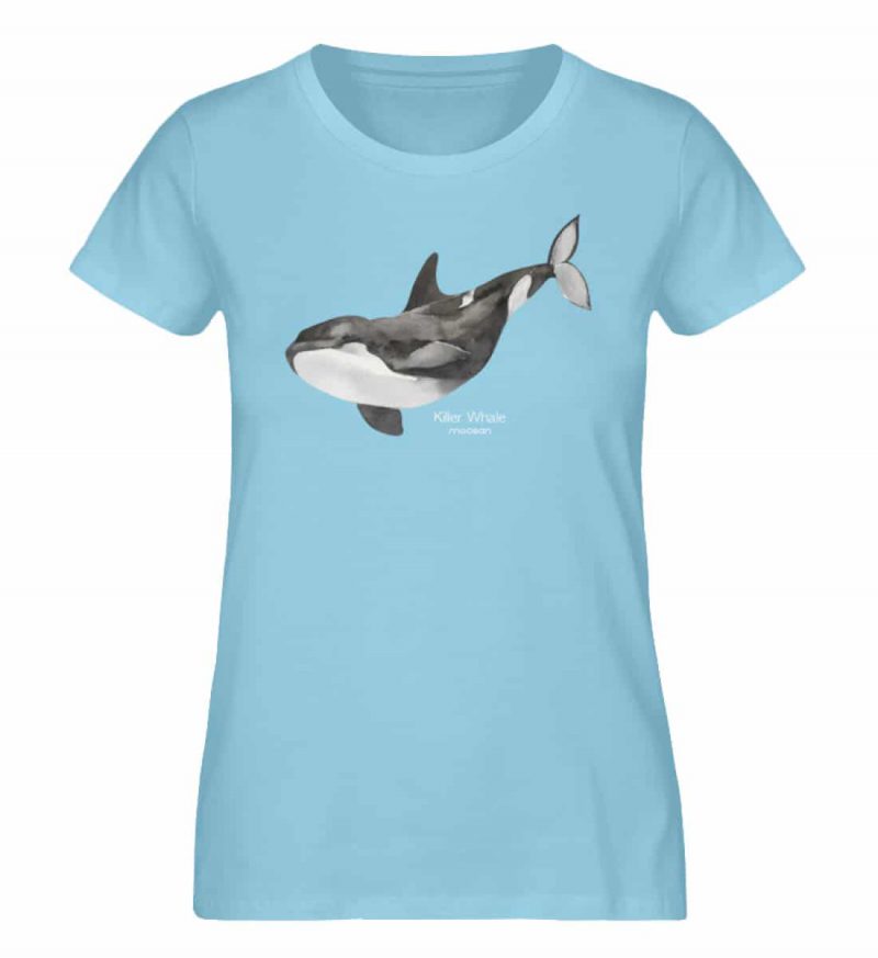 Killer Whale - Damen Premium Bio T-Shirt - sky blue