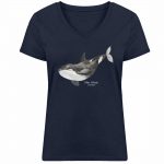 Killer Whale – Damen Bio V T-Shirt – french navy