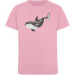 Killer Whale – Kinder Organic T-Shirt – cotton pink