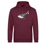 Killer Whale – Light Unisex Bio Hoodie – burgundy