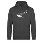 Killer Whale – Light Unisex Bio Hoodie – dark heathergrey