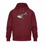 Killer Whale – Relaxed Bio Hoodie – burgundy