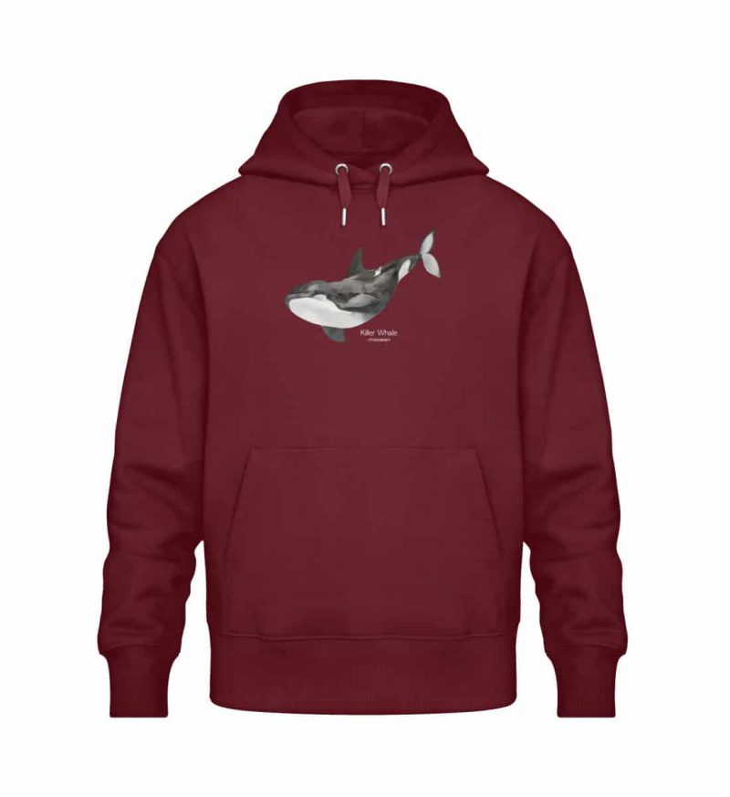 Killer Whale - Relaxed Bio Hoodie - burgundy