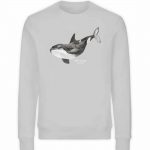 Killer Whale – Unisex Bio Sweater – heather grey