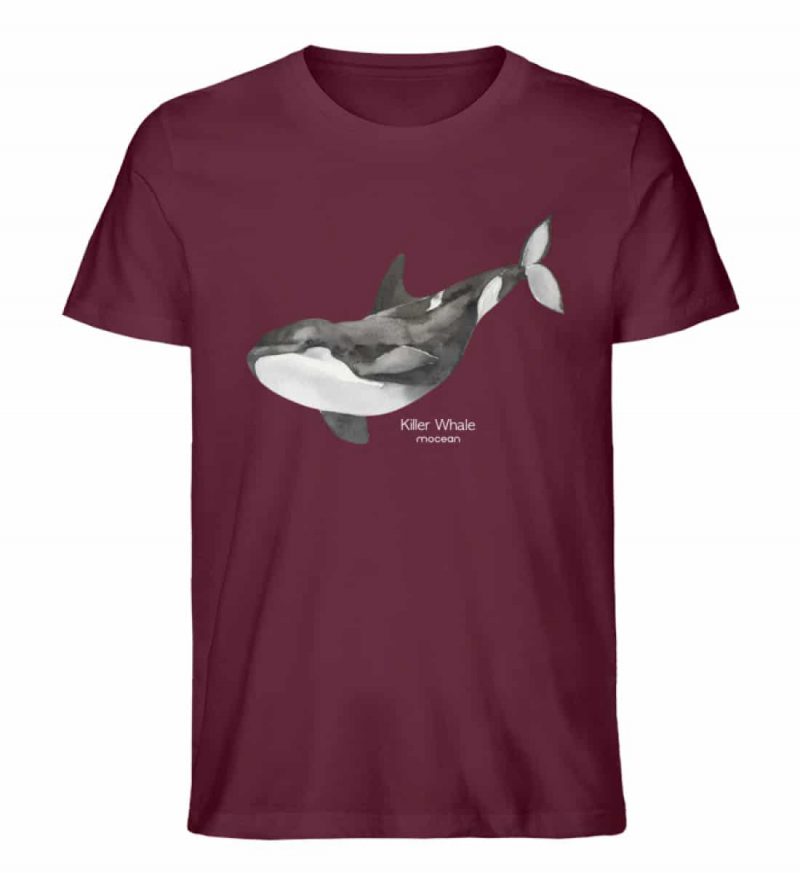 Killer Whale - Unisex Bio T-Shirt - burgundy