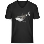 Killer Whale – Unisex Bio V T-Shirt – black