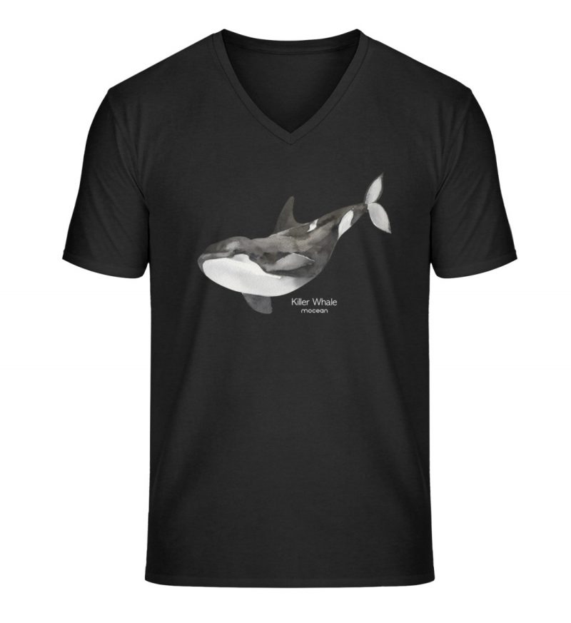 Killer Whale - Unisex Bio V T-Shirt - black