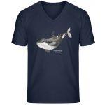 Killer Whale – Unisex Bio V T-Shirt – french navy