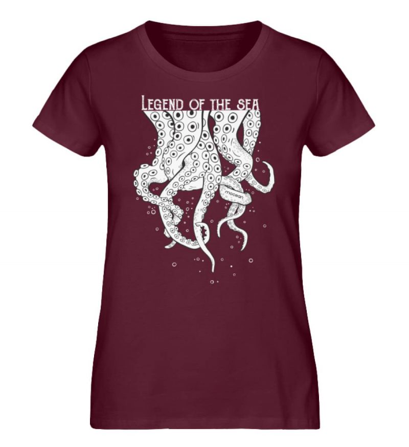 Legend of the Sea - Damen Premium Bio T-Shirt - burgundy
