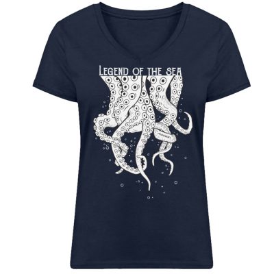 Legend of the Sea - Damen Bio V T-Shirt - french navy