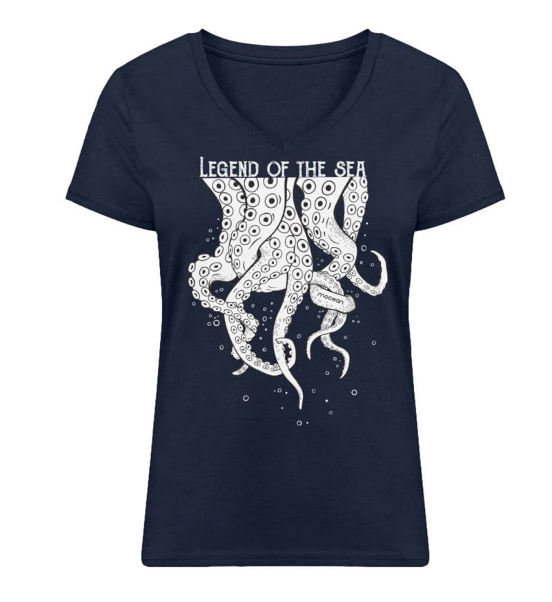 Legend of the Sea - Damen Bio V T-Shirt - french navy