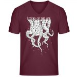 Legend of the Sea – Unisex Bio V T-Shirt – burgundy