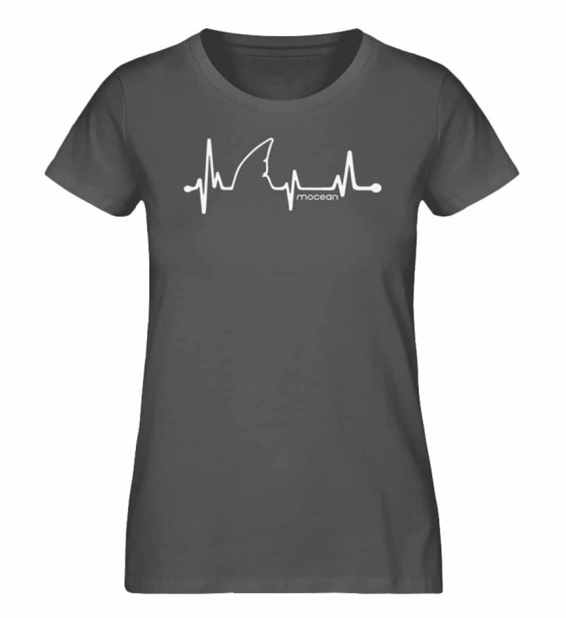 Love Shark - Damen Premium Bio T-Shirt - anthracite