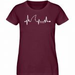 Love Shark – Damen Premium Bio T-Shirt – burgundy