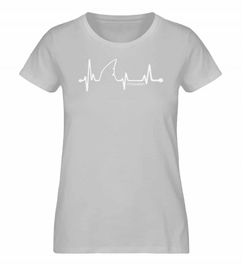Love Shark - Damen Premium Bio T-Shirt - heather grey