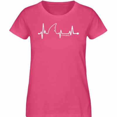 Love Shark - Damen Premium Bio T-Shirt - pink punch