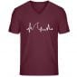 Love Shark - Unisex Bio V T-Shirt - burgundy