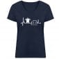 Love Turtle - Damen Bio V T-Shirt - french navy