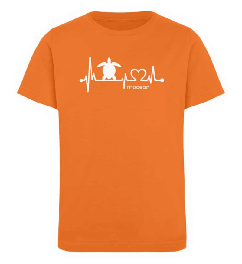 Love Turtle - Kinder Organic T-Shirt - bright orange