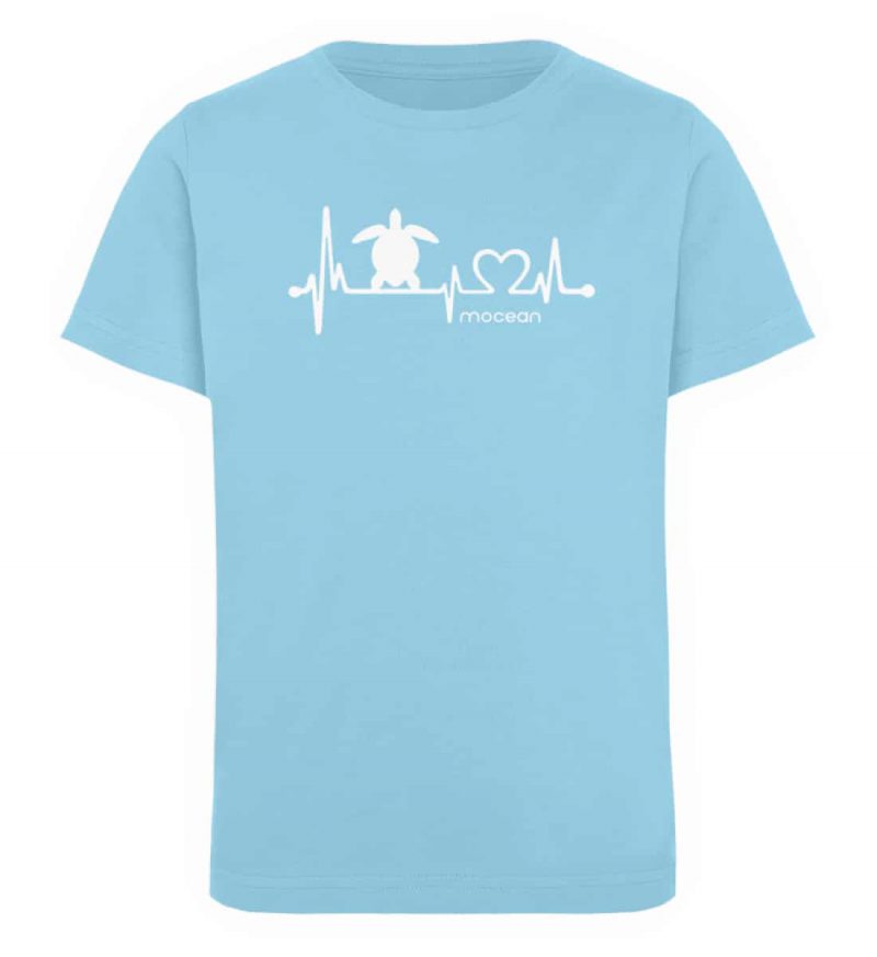 Love Turtle - Kinder Organic T-Shirt - sky blue