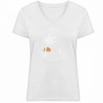 Meeresleben – Damen Bio V T-Shirt – white