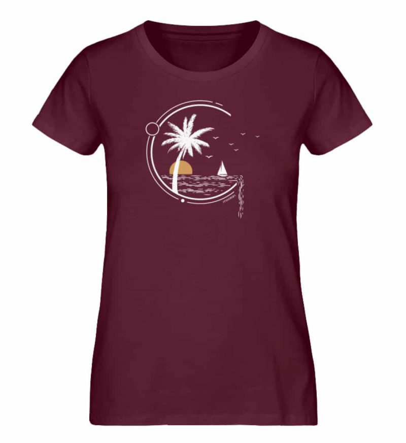 Meeresleben - Damen Premium Bio T-Shirt - burgundy
