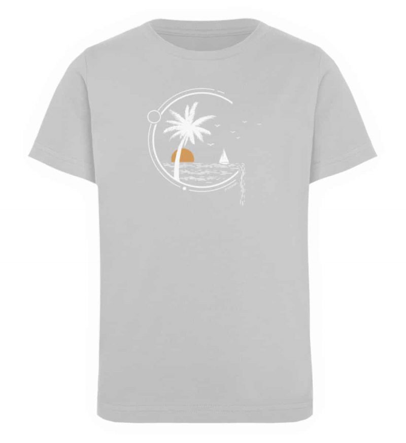Meeresleben - Kinder Organic T-Shirt - heather grey