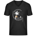 Meeresleben – Unisex Bio V T-Shirt – black