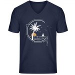 Meeresleben – Unisex Bio V T-Shirt – french navy
