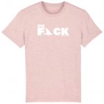 Organic T-Shirt “Oh Fack” aus Bio Baumwolle in Cream Heather Pink
