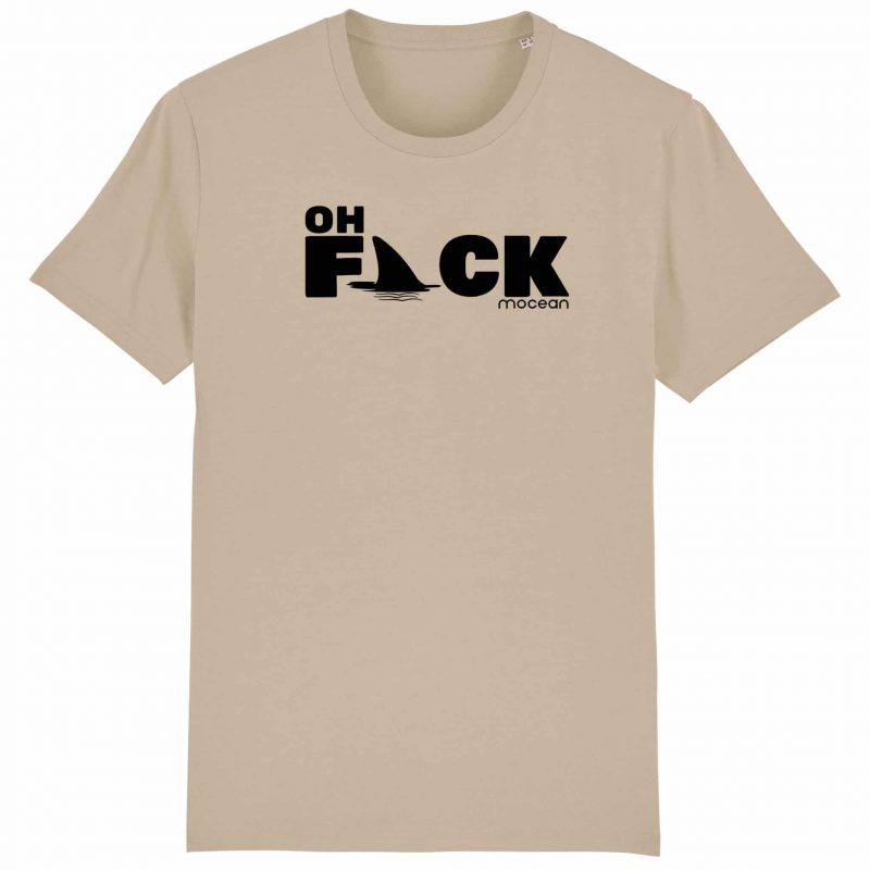Unisex T-Shirt aus Biobaumwolle - "Oh Fack" - desert dust