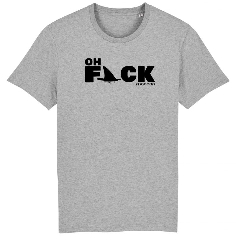 Unisex T-Shirt aus Biobaumwolle - "Oh Fack" - heather grey