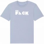 Organic T-Shirt “Oh Fack” aus Bio Baumwolle in Serene Blue
