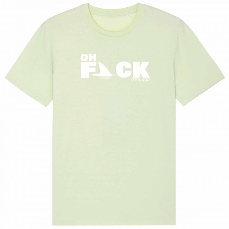Unisex T-Shirt aus Biobaumwolle - "Oh Fack" - stem green