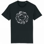 Organic T-Shirt “Fischkreis” aus Bio Baumwolle in Black