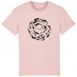 Organic T-Shirt “Fischkreis” aus Bio Baumwolle in Cream Heather Pink