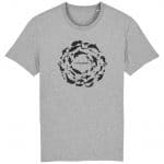 Organic T-Shirt “Fischkreis” aus Bio Baumwolle in Heather Grey