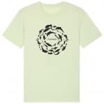 Organic T-Shirt “Fischkreis” aus Bio Baumwolle in Steem Green