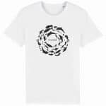 Organic T-Shirt “Fischkreis” aus Bio Baumwolle in Weiß