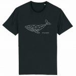 Organic T-Shirt “Geometrischer Wal” aus Bio Baumwolle in black