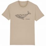 Organic T-Shirt “Geometrischer Wal” aus Bio Baumwolle in desert dust