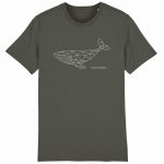 Organic T-Shirt “Geometrischer Wal” aus Bio Baumwolle in khaki