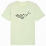 Organic T-Shirt “Geometrischer Wal” aus Bio Baumwolle in stem green