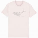 Organic T-Shirt “Geometrischer Wal” aus Bio Baumwolle in vintage white