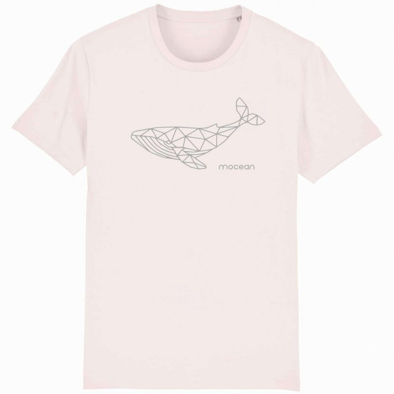 Unisex T-Shirt aus Biobaumwolle - "Geometrischer Wal" - vintage white