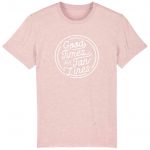 Organic T-Shirt “Good Times – Tan Lines” aus Bio Baumwolle in Cream Heather Pink