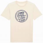 Organic T-Shirt “Good Times – Tan Lines” aus Bio Baumwolle in natural