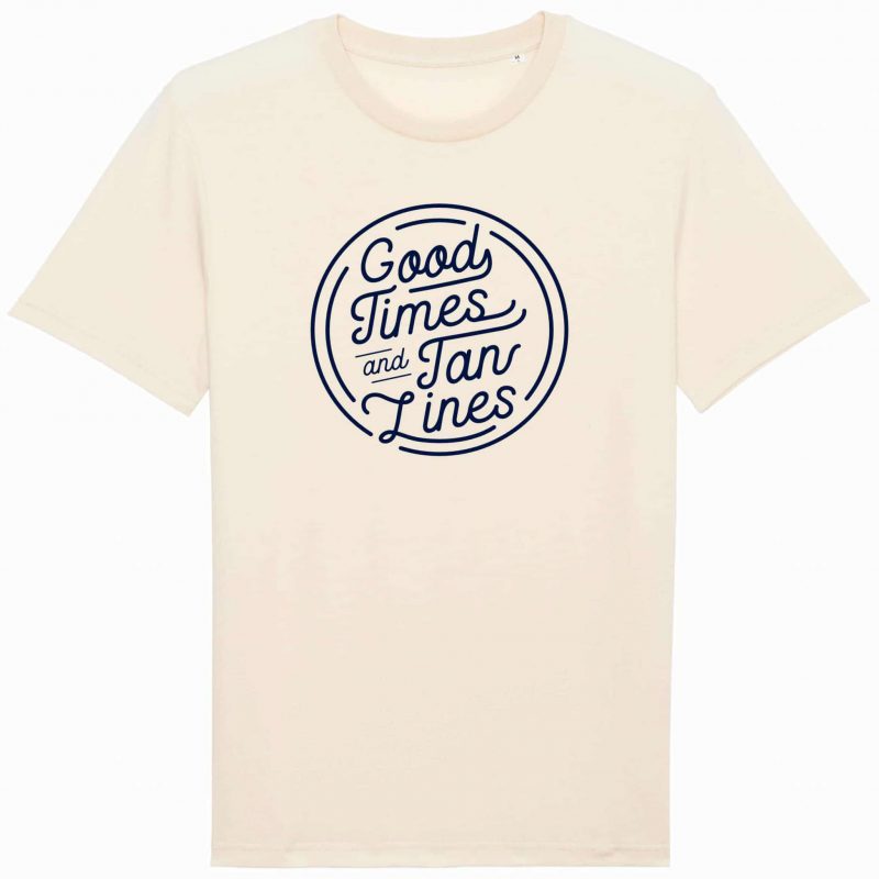 Unisex T-Shirt aus Biobaumwolle - "Good Times - Tan Lines" - natural