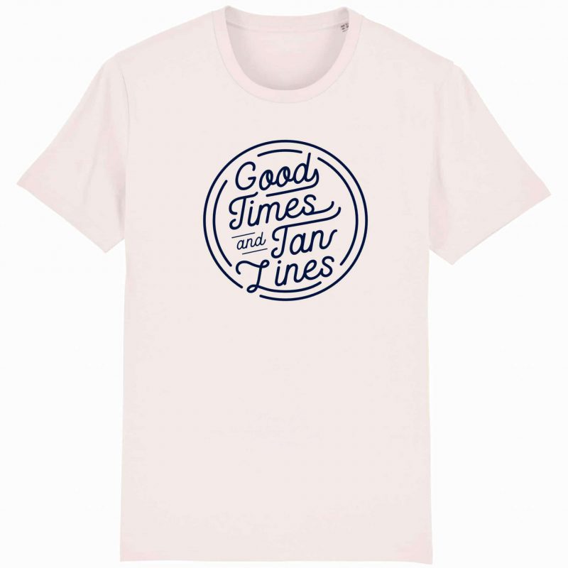 Unisex T-Shirt aus Biobaumwolle - "Good Times - Tan Lines" - vintage white