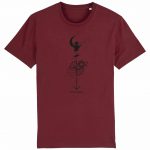 Organic T-Shirt “Leuchtturm” aus Bio Baumwolle in Burgundy